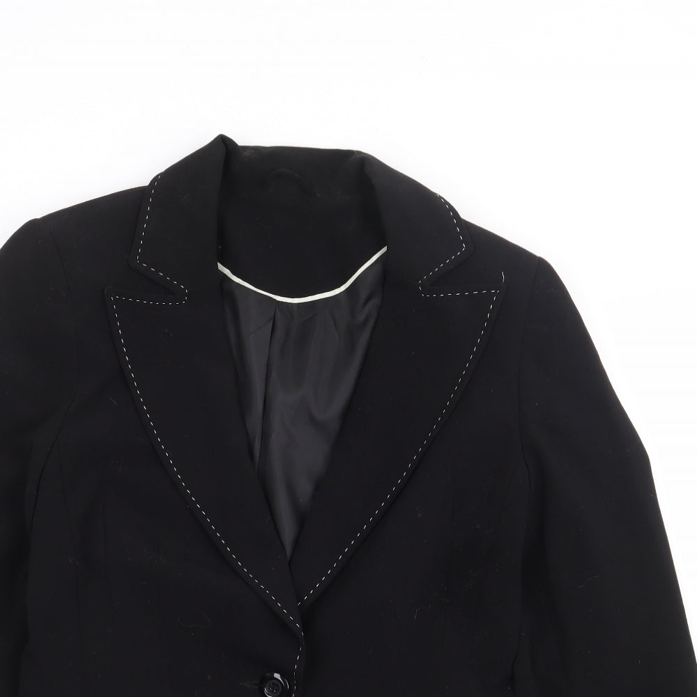 Preworn Womens Black   Jacket Blazer Size 10  Button