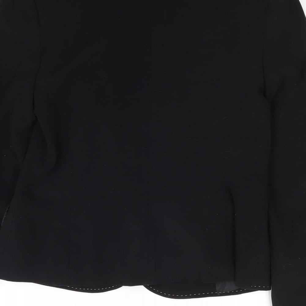 Preworn Womens Black   Jacket Blazer Size 10  Button