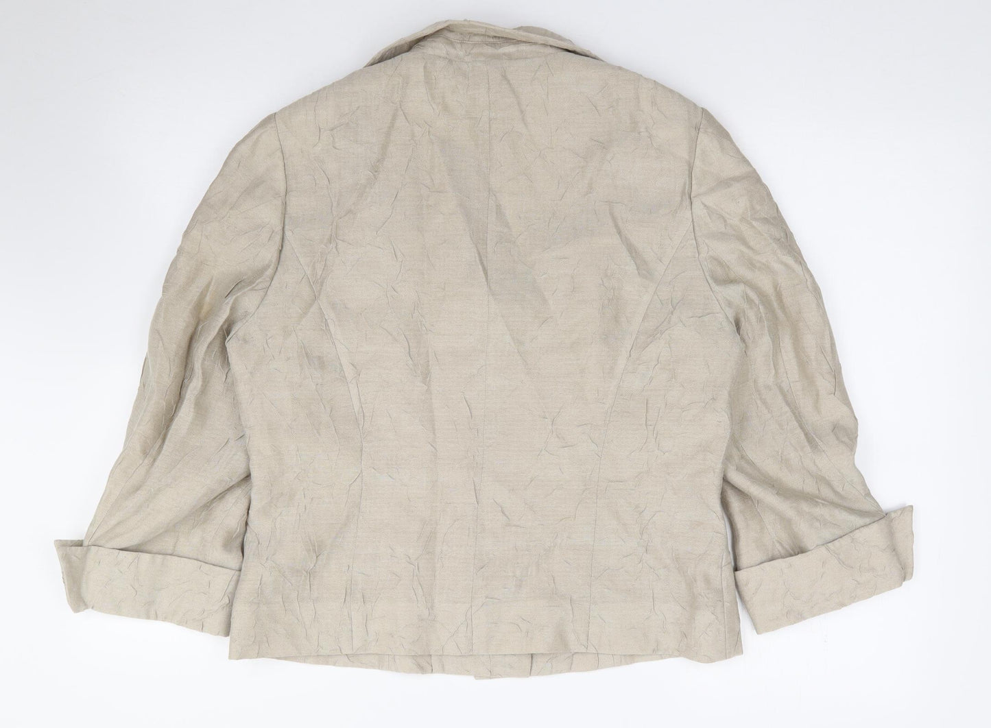 Peter Mantma Womens Beige   Jacket Blazer Size 14  Button