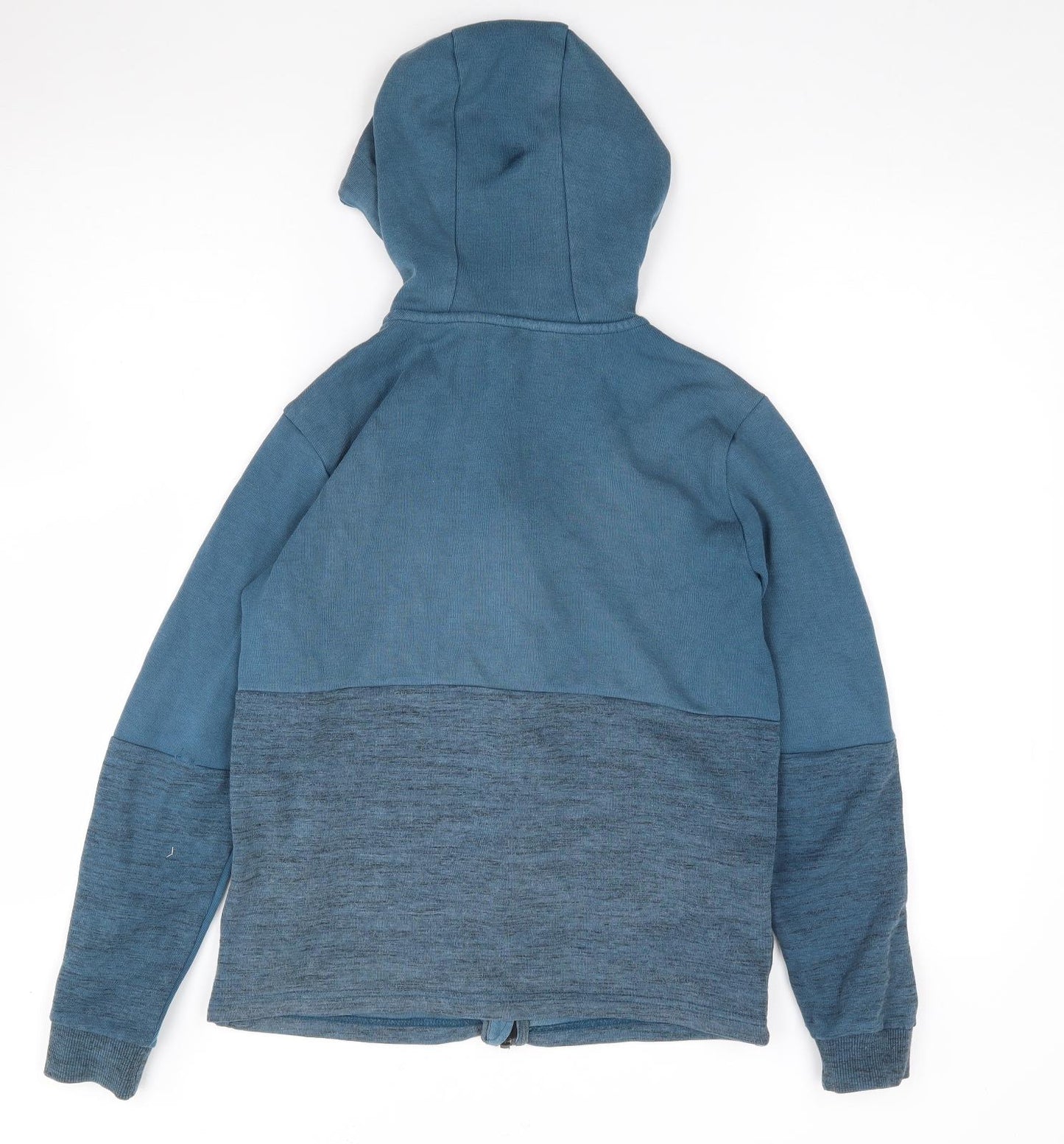 George Boys Blue Colourblock Cotton Full Zip Hoodie Size 12-13 Years  Zip