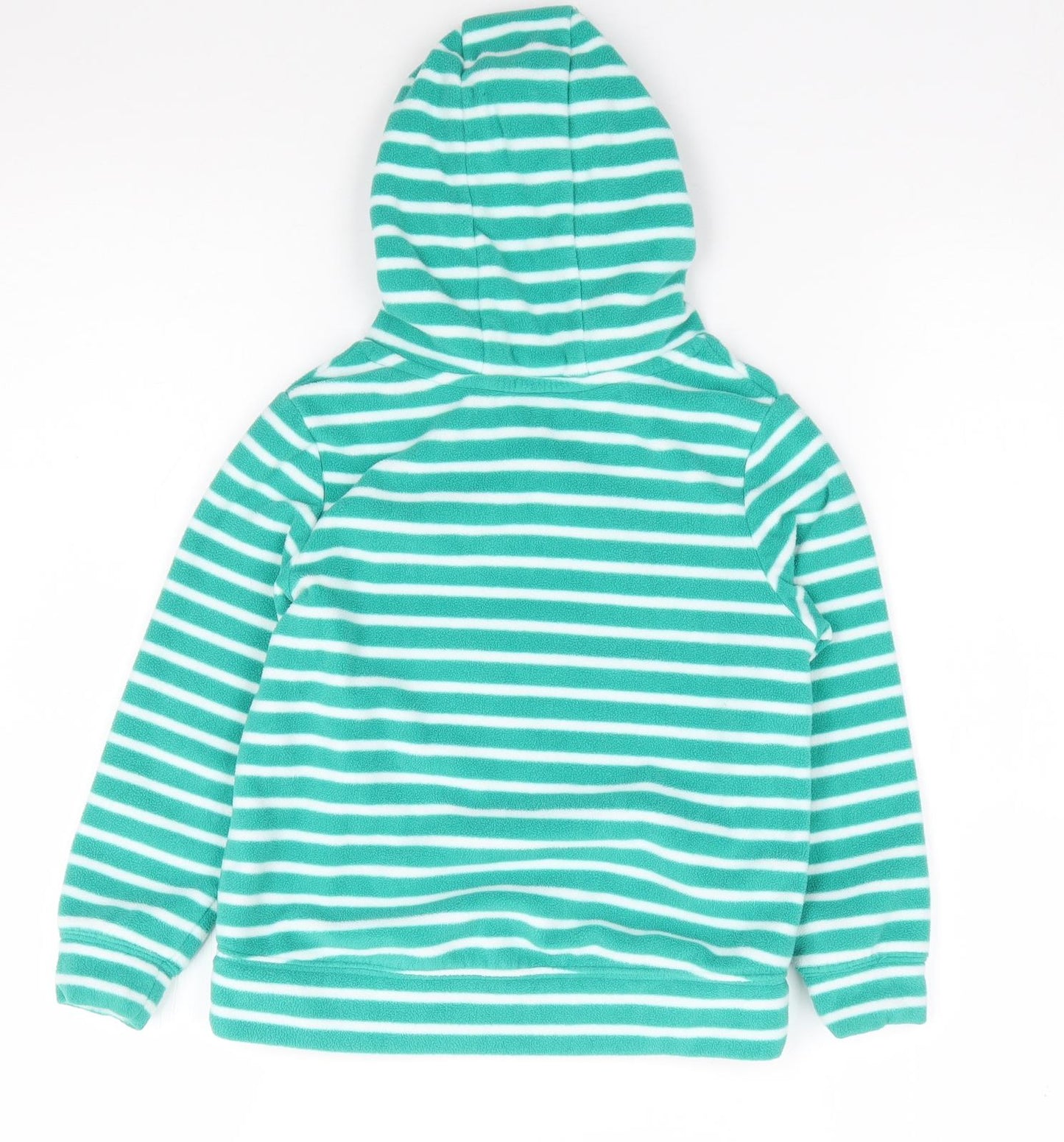 NEXT Girls Green Striped Polyester Pullover Hoodie Size 4-5 Years  Pullover - Cat