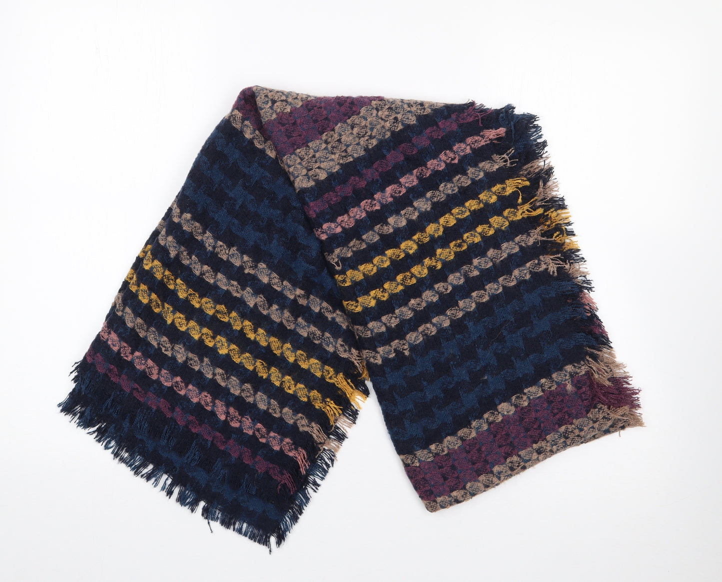 Fat Face Womens Multicoloured Striped Polyester  Scarf