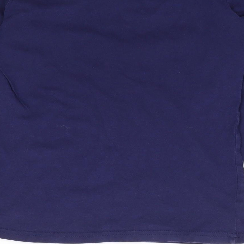 Matalan Girls Blue  100% Cotton Jersey T-Shirt Size 8-9 Years Crew Neck Pullover