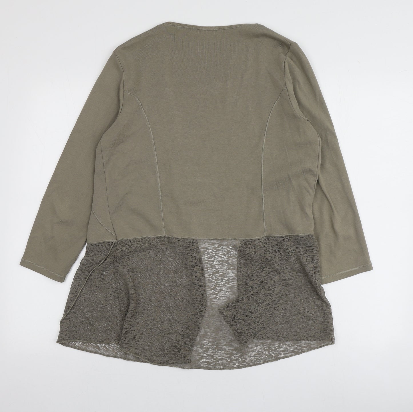Kalisson Womens Green V-Neck  Polyester Cardigan Jumper Size XL