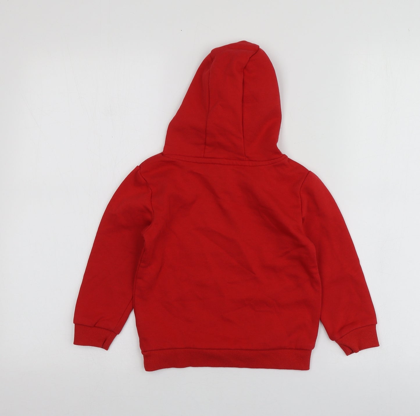 Dunnes Stores Boys Red Geometric Cotton Pullover Hoodie Size 3-4 Years