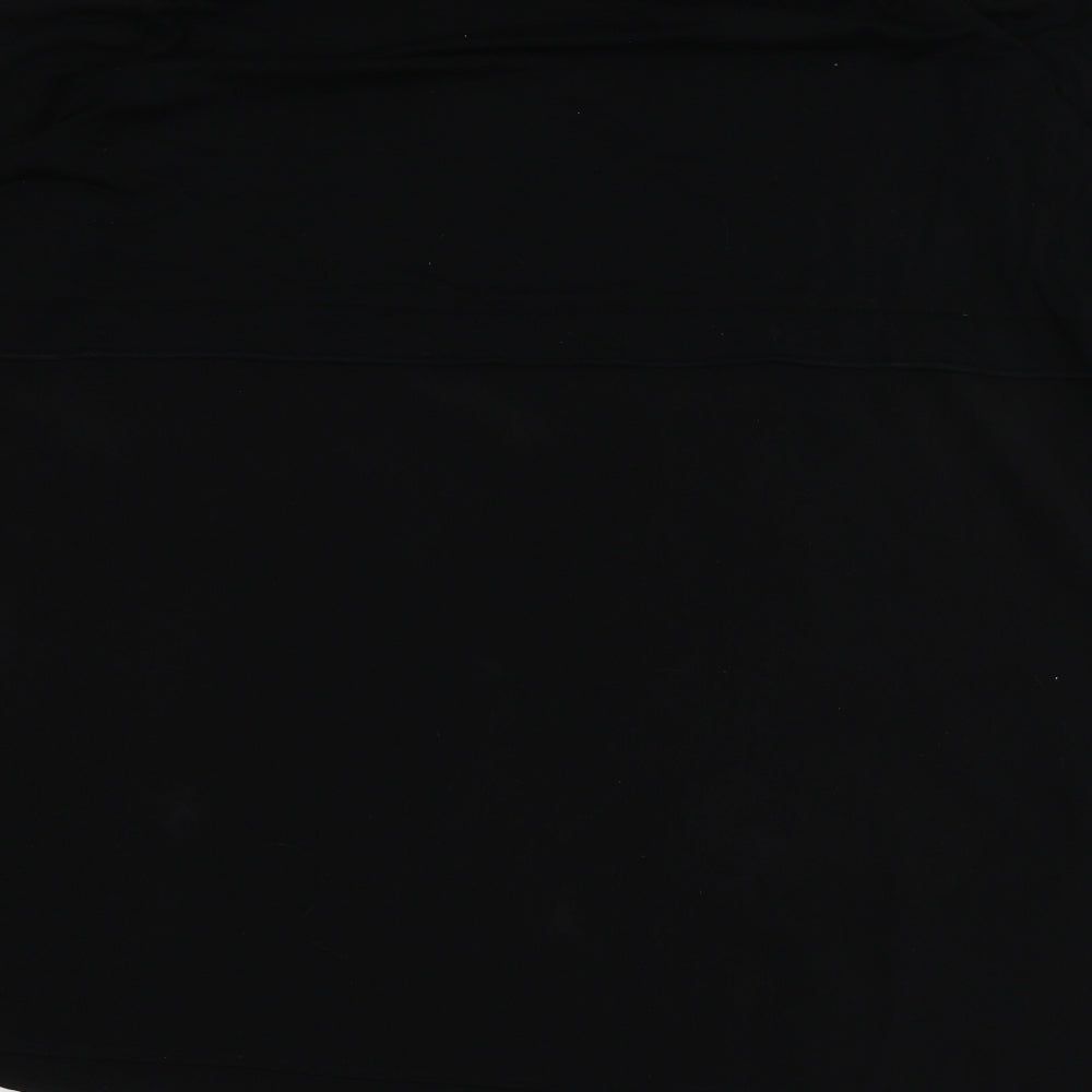 Young Kim Womens Black  Polyester Basic T-Shirt Size 16 Round Neck