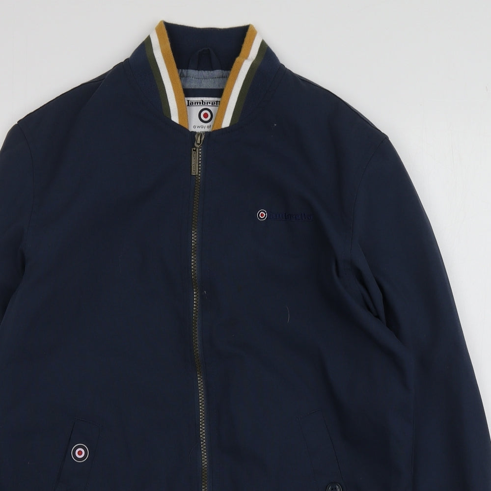 Lambretta Mens Blue   Bomber Jacket Jacket Size S