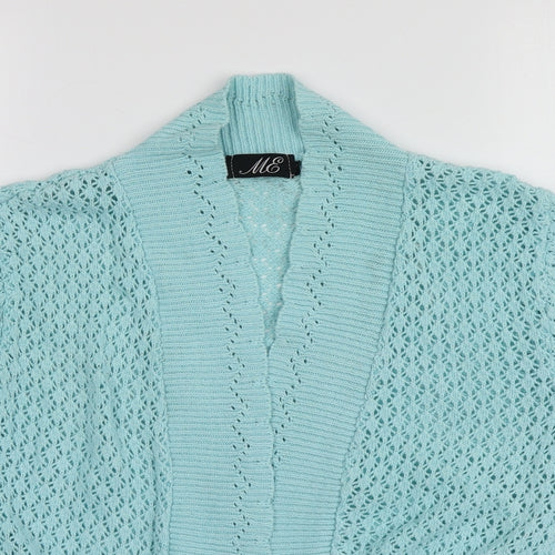 M3 Womens Blue V-Neck  Cotton Shrug Jumper Size M