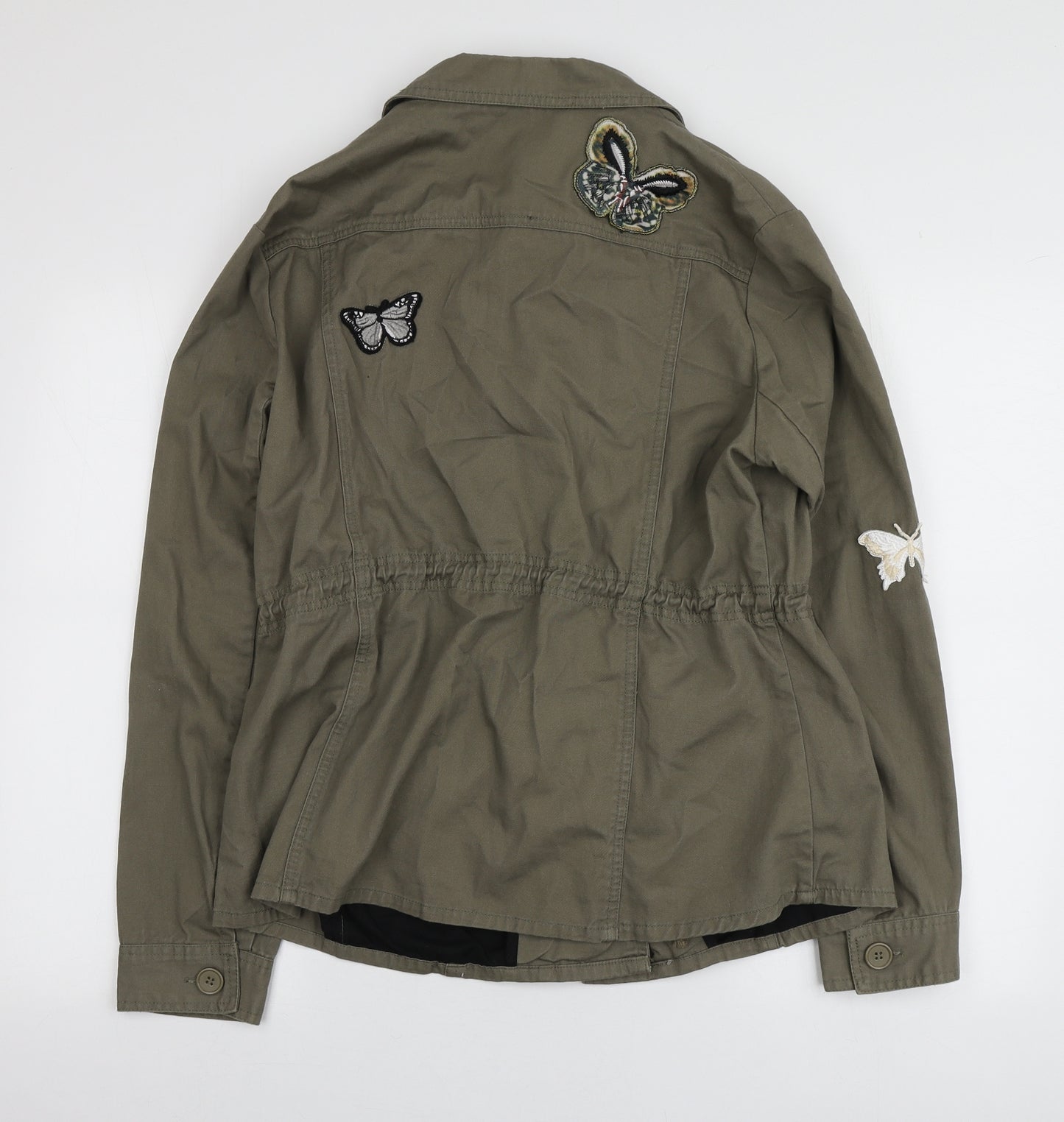 George Womens Green Geometric  Parka Jacket Size 12