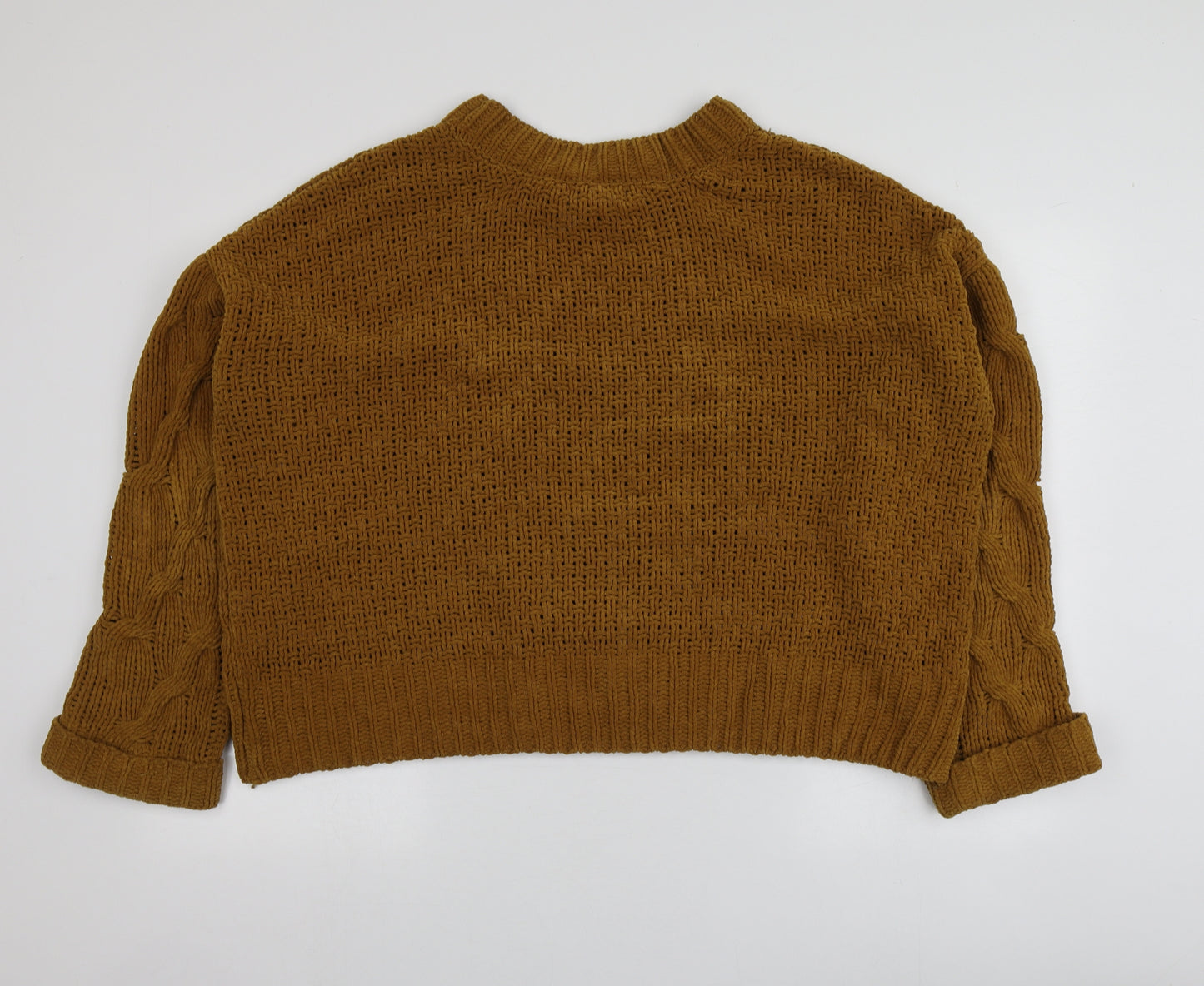 Primark Womens Brown Round Neck  Polyester Pullover Jumper Size XL