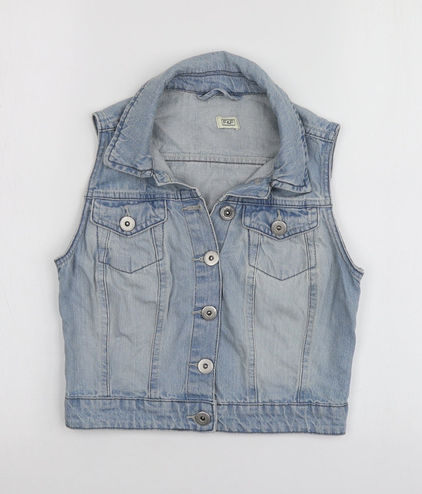 F&F Womens Blue   Gilet Jacket Size 6