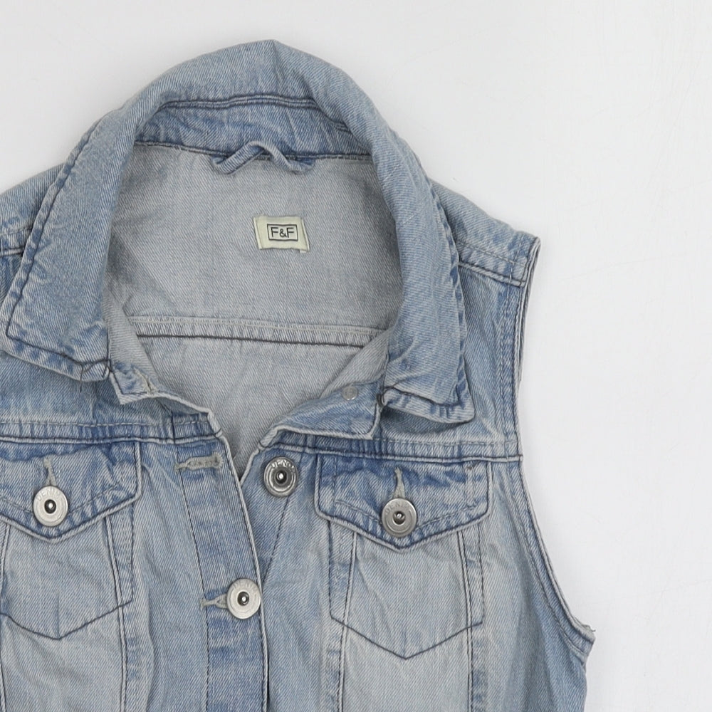 F&F Womens Blue   Gilet Jacket Size 6