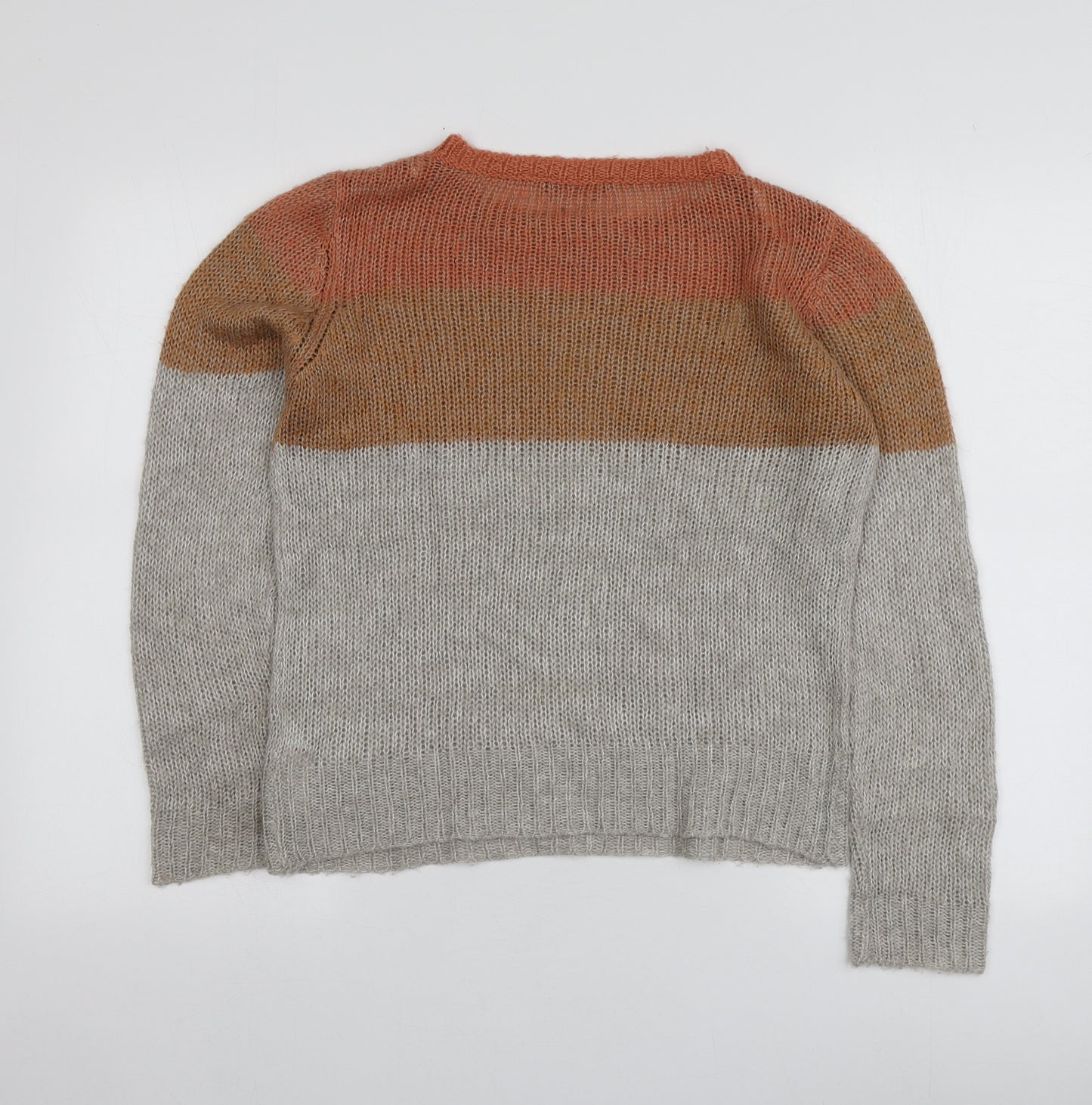 Dorothy Perkins Womens Multicoloured Round Neck Striped Acrylic Pullover Jumper Size 12