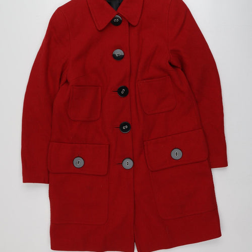 Tracey Boyd's Womens Red   Overcoat Coat Size 12