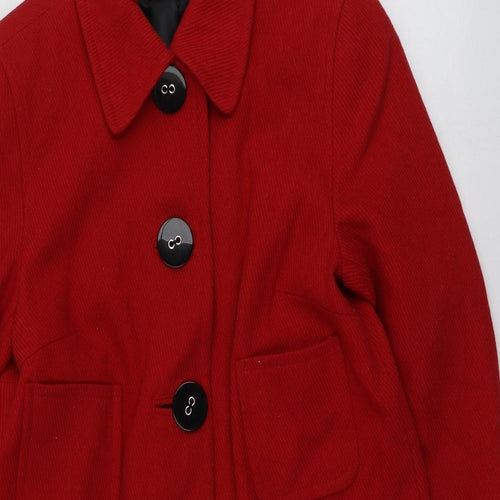 Tracey Boyd's Womens Red   Overcoat Coat Size 12