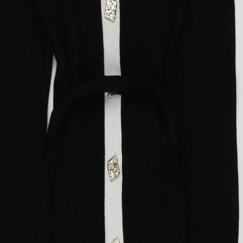 River Island Womens Black  Acrylic Jumper Dress  Size S  V-Neck