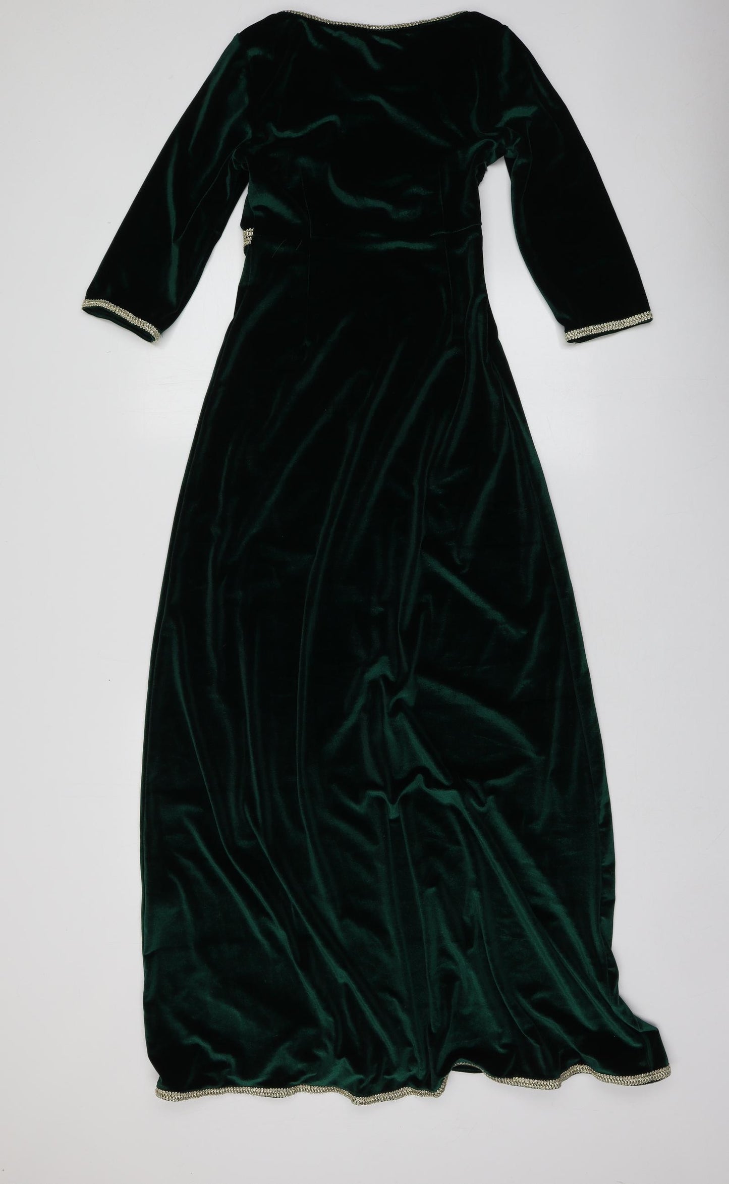 SheIn Womens Green Geometric Polyester Maxi  Size XS  V-Neck