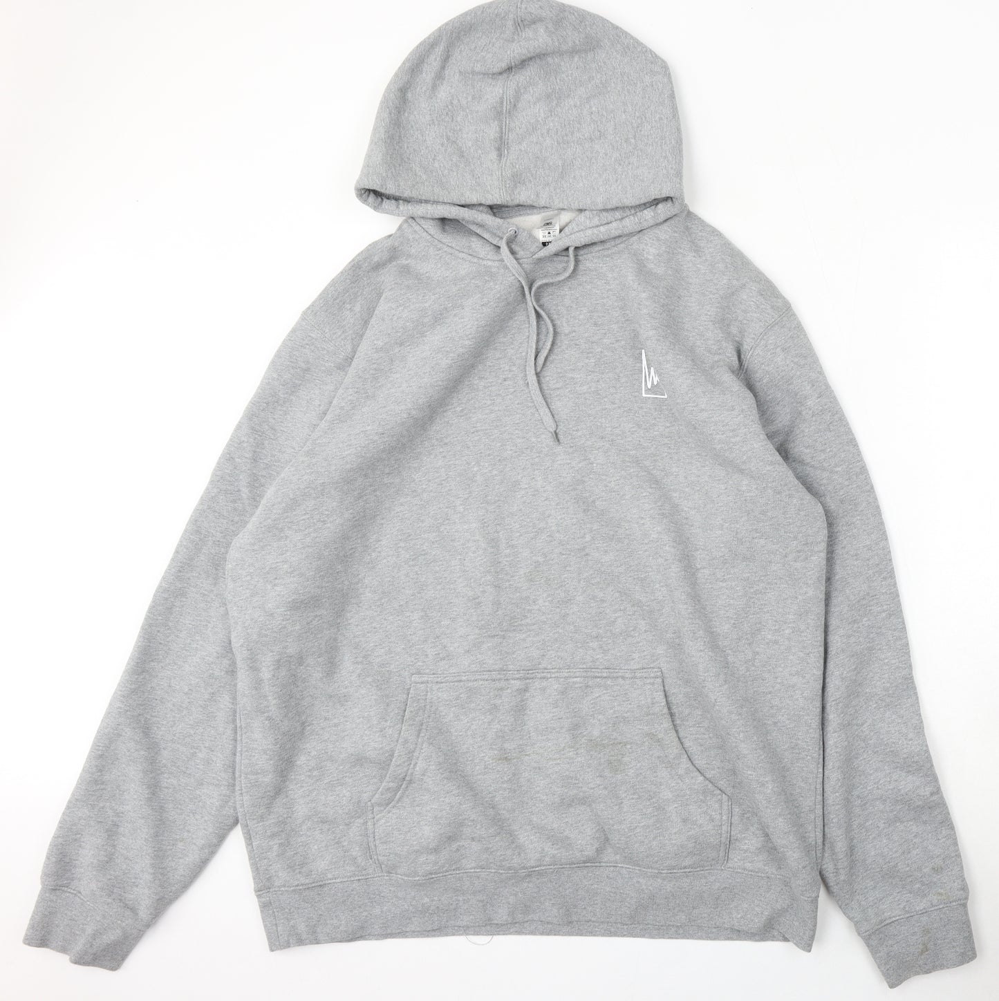 Kinging it Mens Grey  Cotton Pullover Hoodie Size 2XL