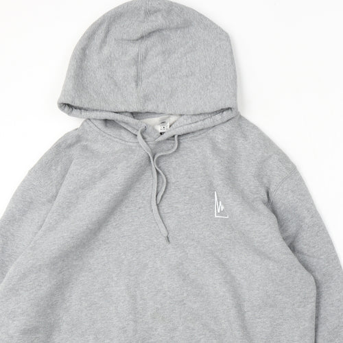 Kinging it Mens Grey  Cotton Pullover Hoodie Size 2XL