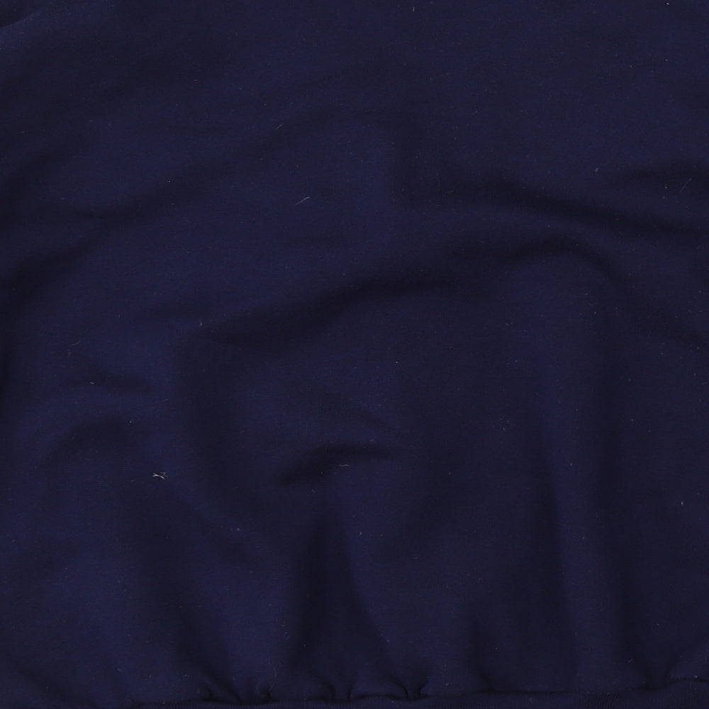 Uni Womens Blue V-Neck  Acrylic Cardigan Jumper Size M