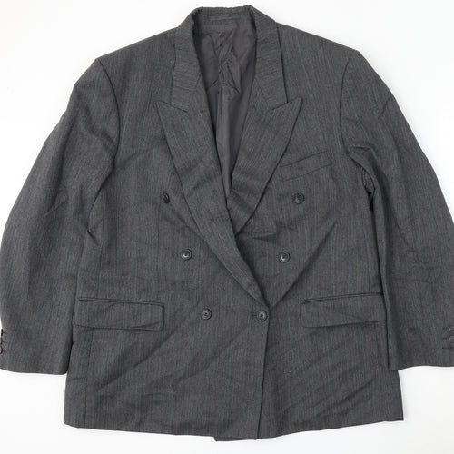 Marks and Spencer Mens Grey  Wool Jacket Suit Size 44