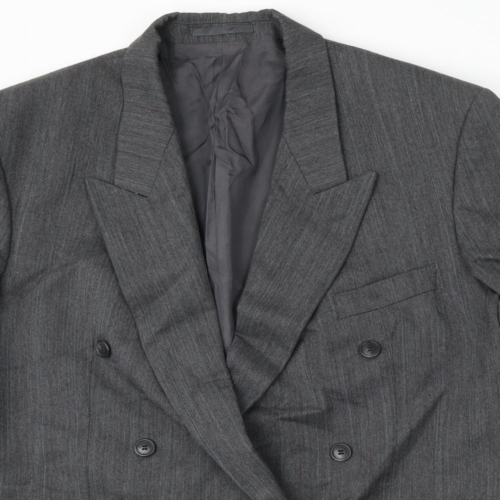 Marks and Spencer Mens Grey  Wool Jacket Suit Size 44
