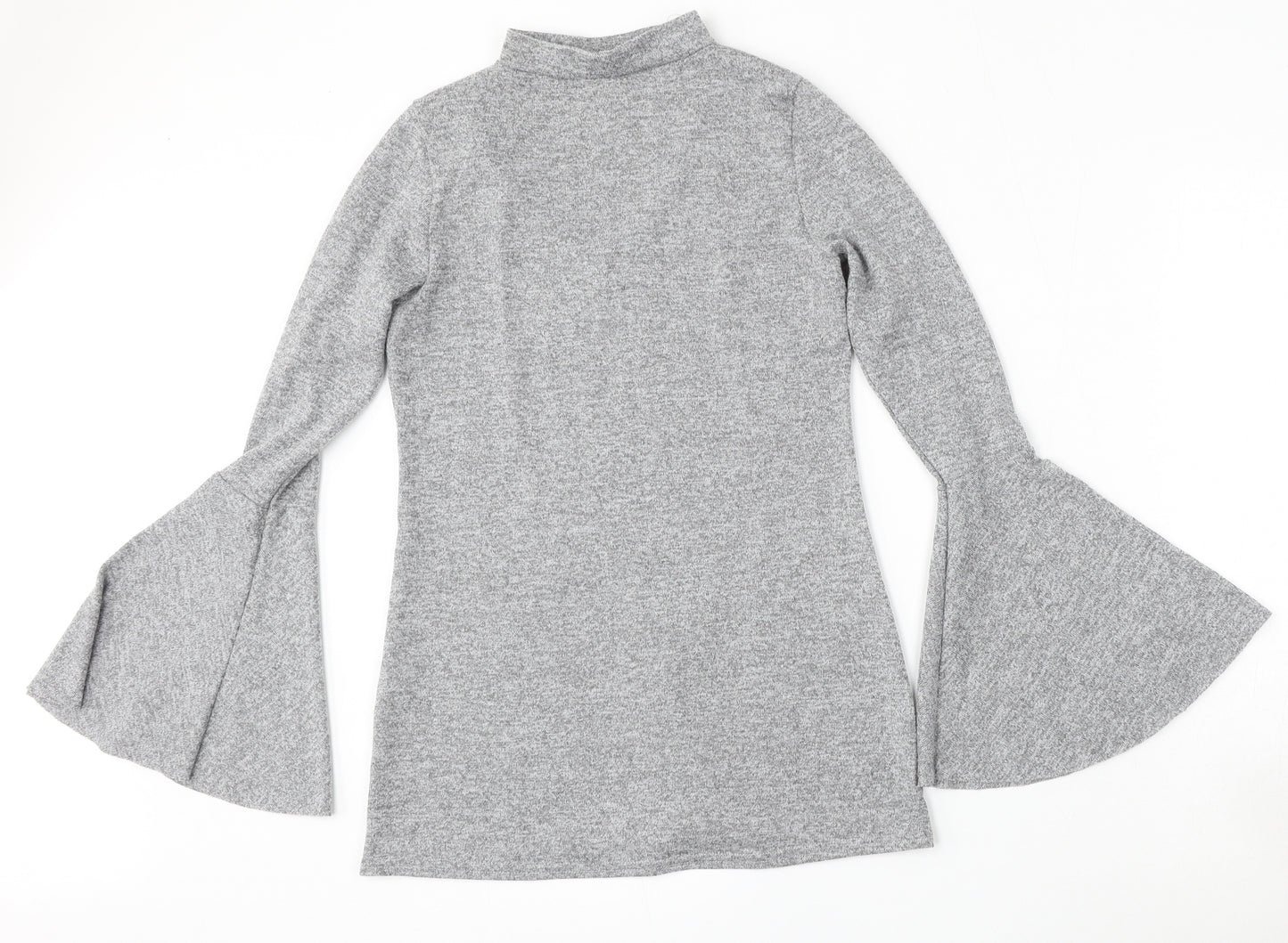 Select Womens Grey Round Neck  Polyester Pullover Jumper Size 10