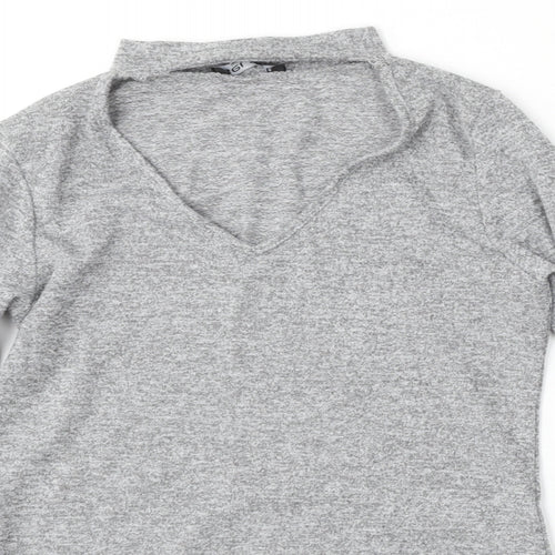 Select Womens Grey Round Neck  Polyester Pullover Jumper Size 10
