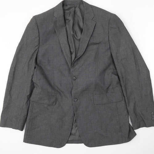 Jack Reid Mens Grey  Polyester Jacket Suit Size 40