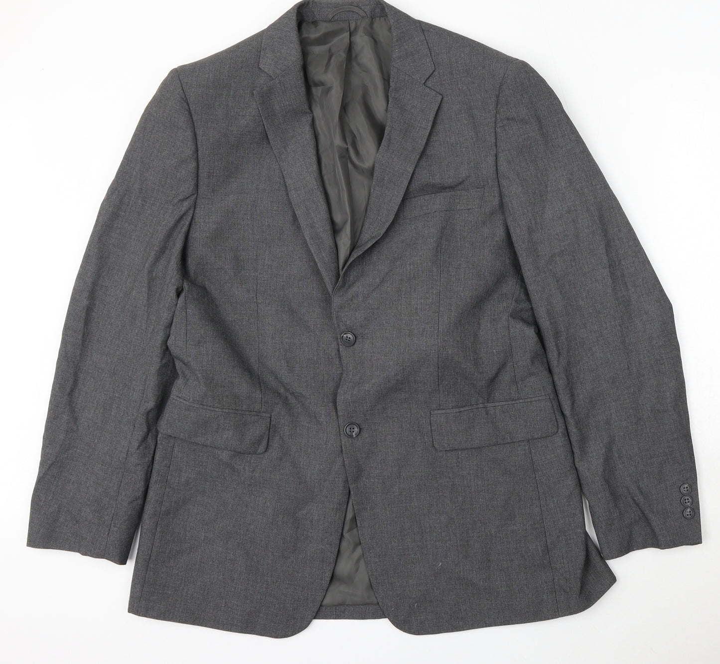 Jack Reid Mens Grey  Polyester Jacket Suit Size 40