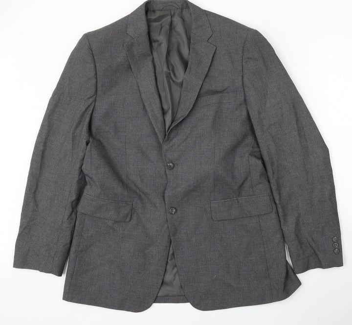 Jack Reid Mens Grey  Polyester Jacket Suit Size 40
