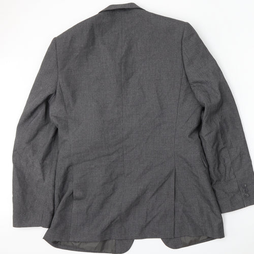 Jack Reid Mens Grey  Polyester Jacket Suit Size 40
