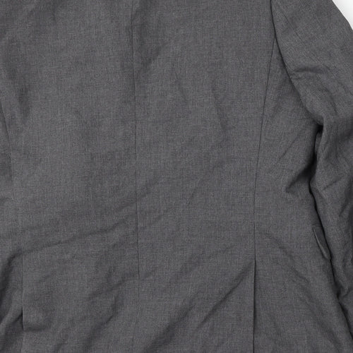 Jack Reid Mens Grey  Polyester Jacket Suit Size 40