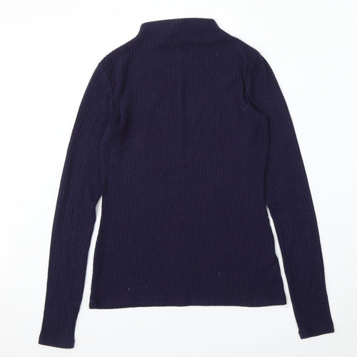 NEXT Womens Blue Round Neck  Polyester Pullover Jumper Size 8