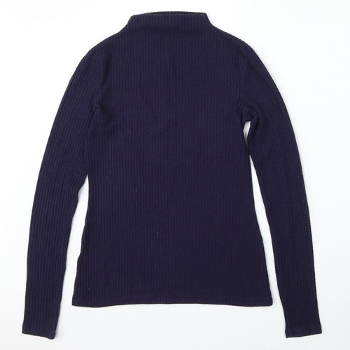 NEXT Womens Blue Round Neck  Polyester Pullover Jumper Size 8