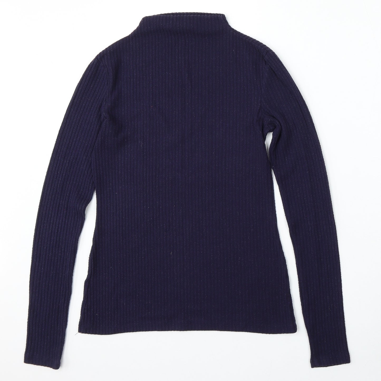 NEXT Womens Blue Round Neck  Polyester Pullover Jumper Size 8