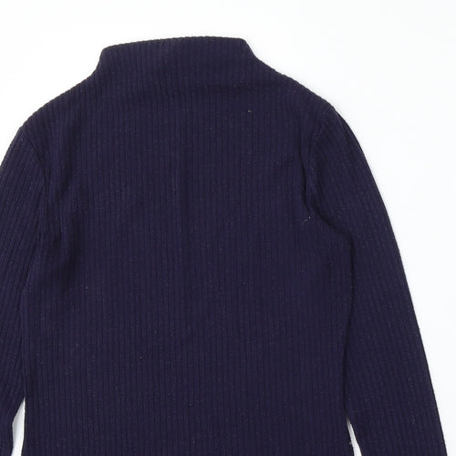 NEXT Womens Blue Round Neck  Polyester Pullover Jumper Size 8