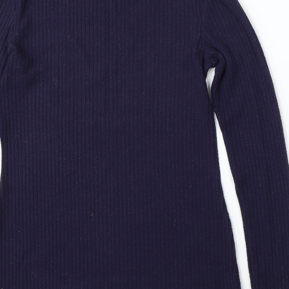 NEXT Womens Blue Round Neck  Polyester Pullover Jumper Size 8