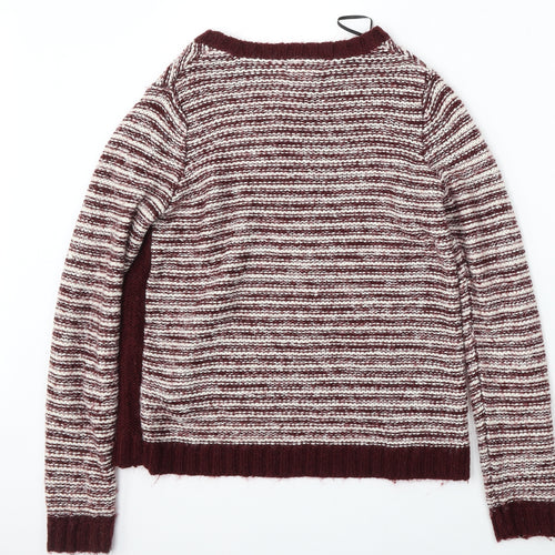 New Look Womens Multicoloured Round Neck  Acrylic Pullover Jumper Size 12