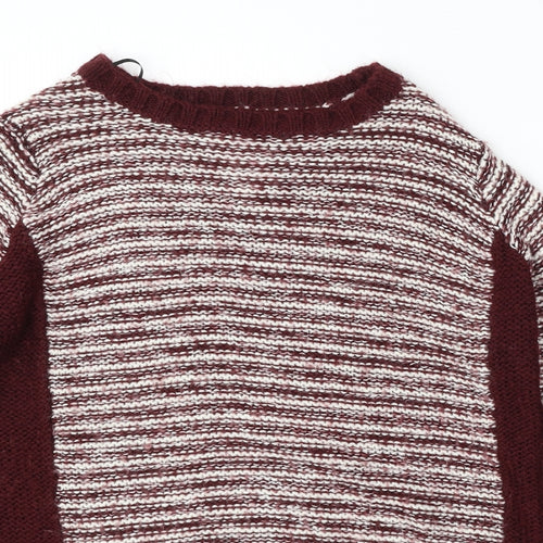 New Look Womens Multicoloured Round Neck  Acrylic Pullover Jumper Size 12