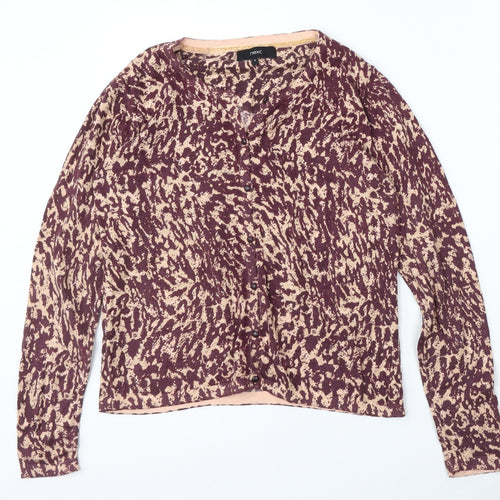NEXT Womens Purple Round Neck  Cotton Cardigan Jumper Size 12
