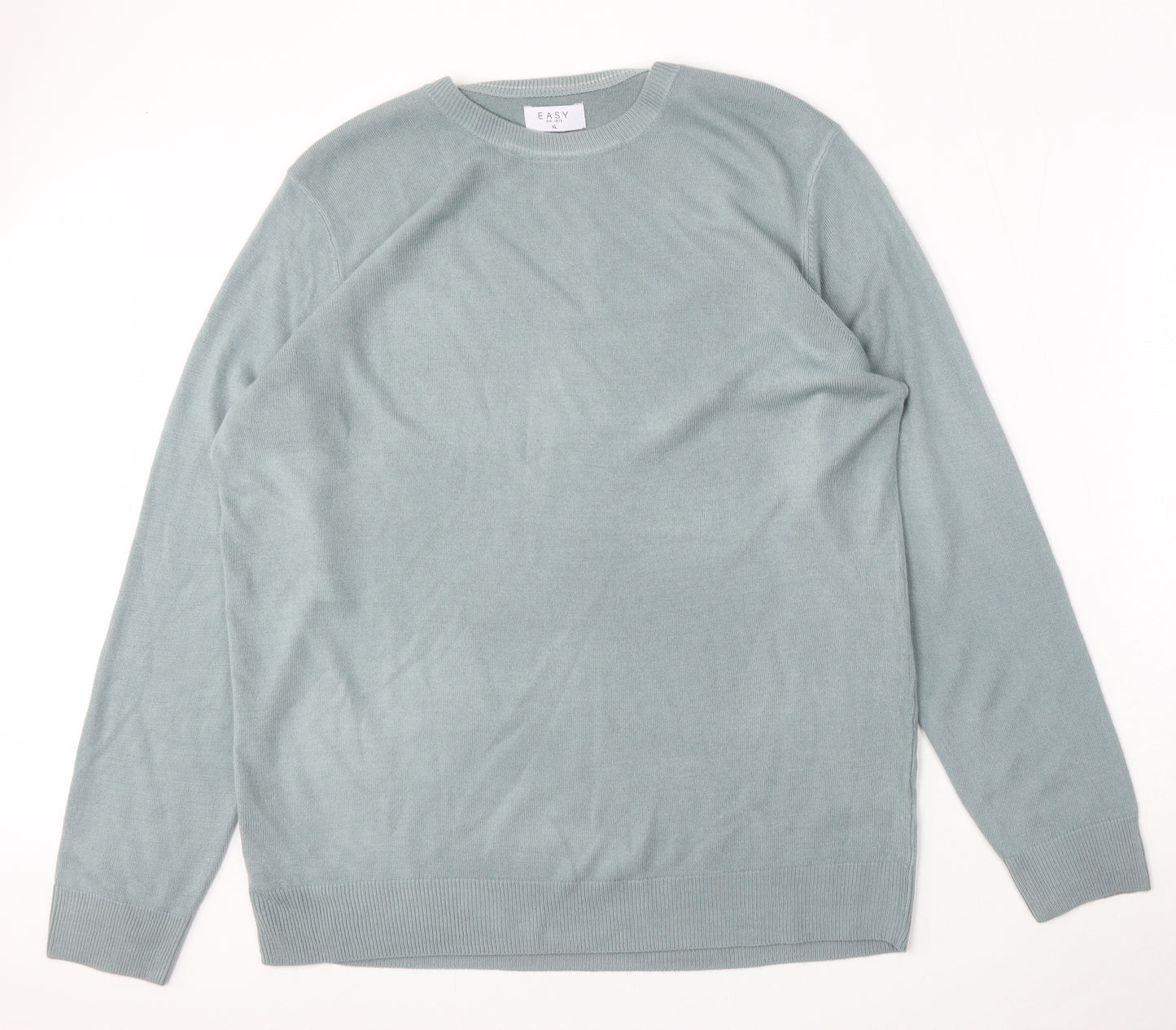 Papaya Womens Blue Round Neck  Acrylic Pullover Jumper Size XL