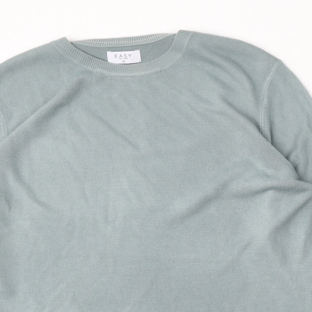 Papaya Womens Blue Round Neck  Acrylic Pullover Jumper Size XL