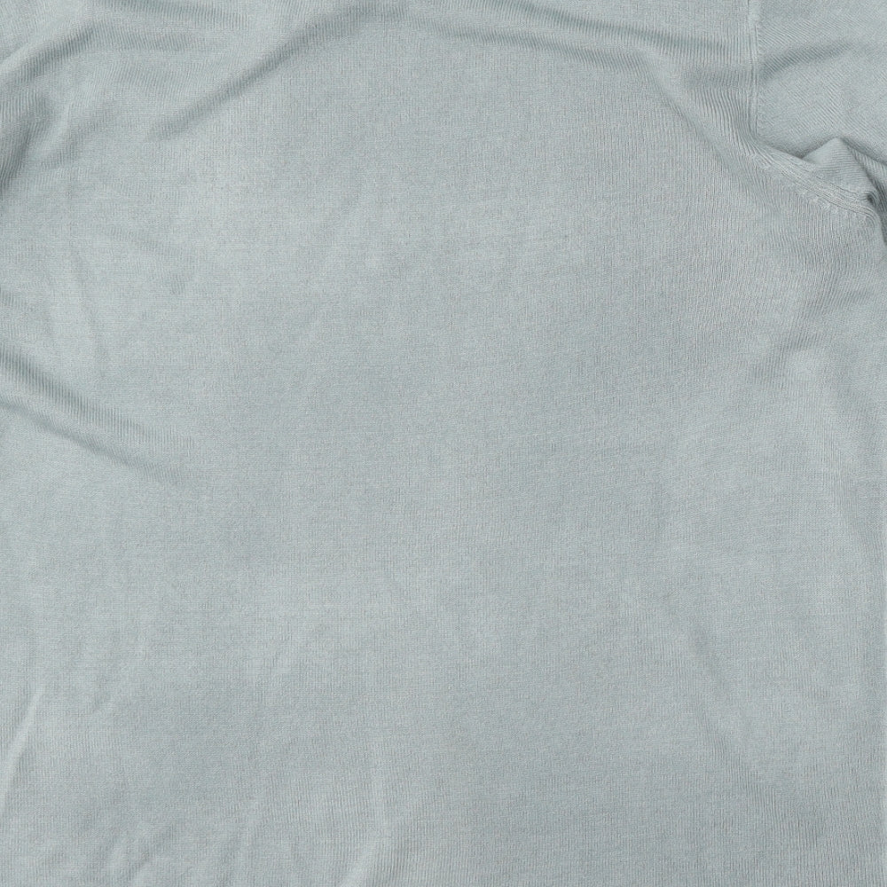 Papaya Womens Blue Round Neck  Acrylic Pullover Jumper Size XL