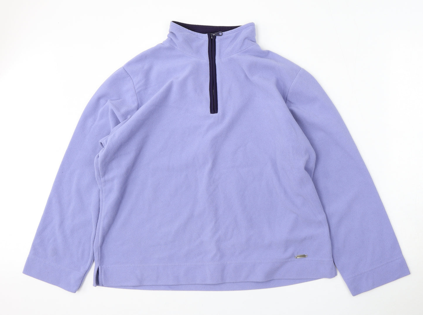 Active Womens Purple  Polyester Pullover Sweatshirt Size 18  Zip