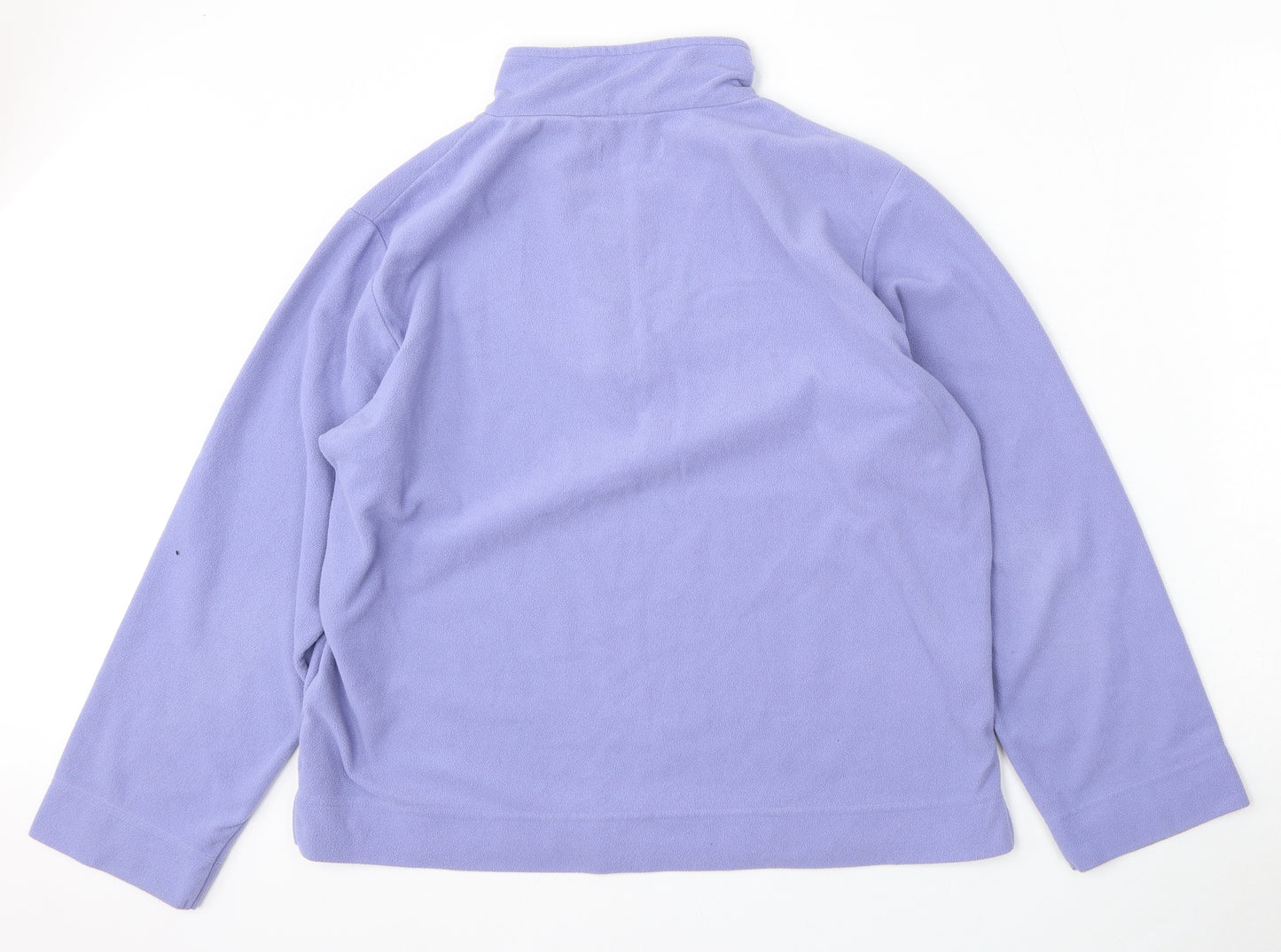 Active Womens Purple  Polyester Pullover Sweatshirt Size 18  Zip