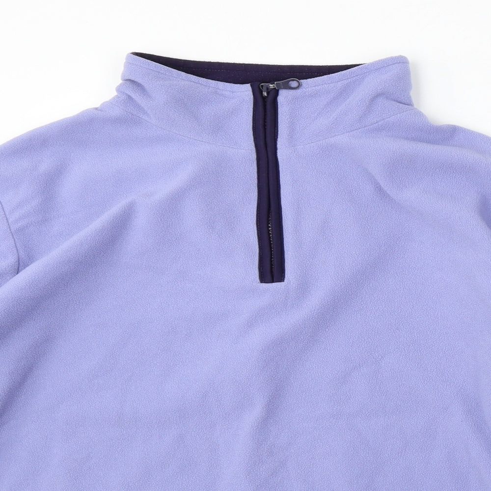 Active Womens Purple  Polyester Pullover Sweatshirt Size 18  Zip