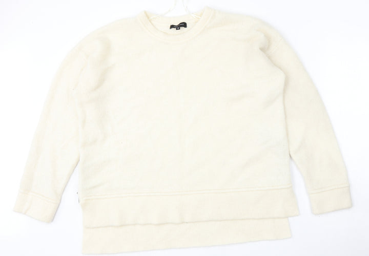 New Look Womens Beige Round Neck  Acrylic Pullover Jumper Size 16