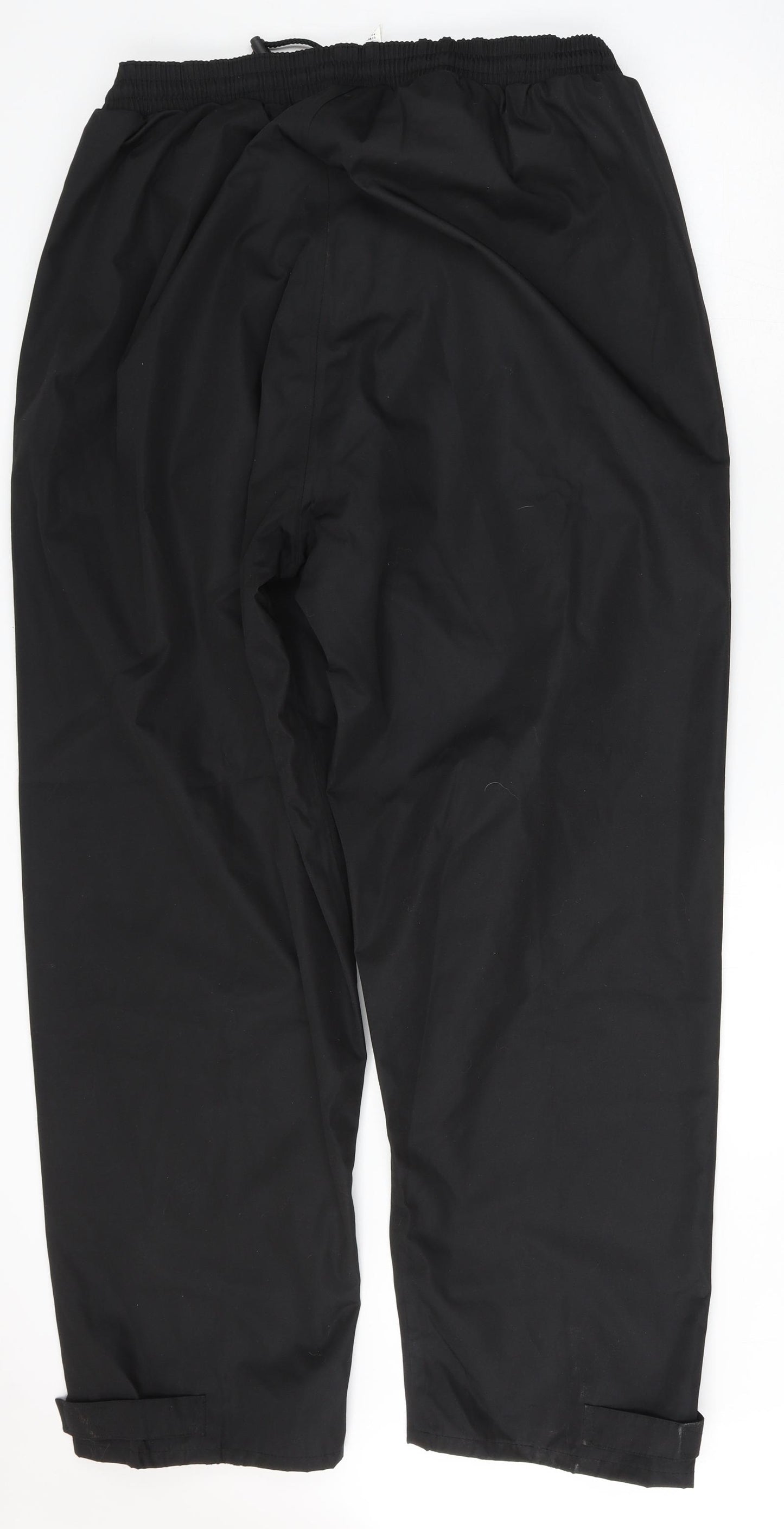 Siopor Mens Black  Polyester Rain Trousers Trousers Size 2XL L33 in Regular