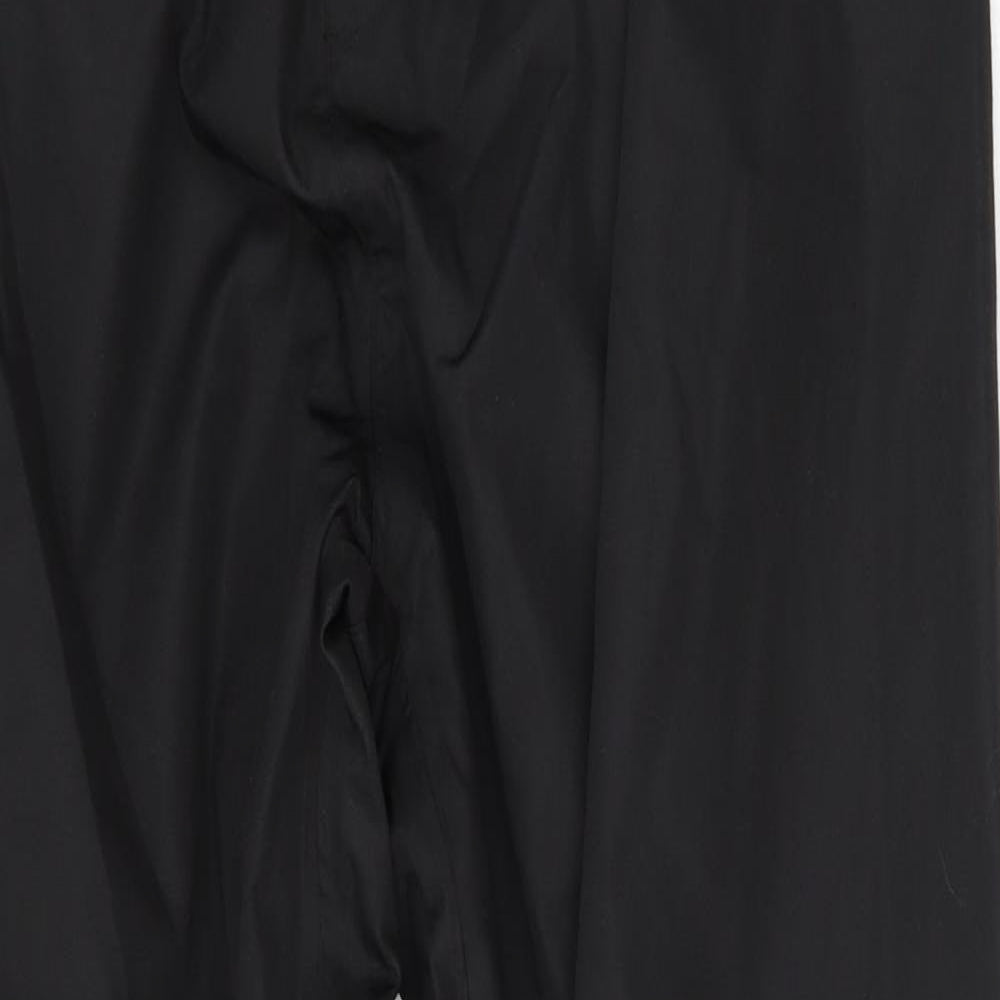 Siopor Mens Black  Polyester Rain Trousers Trousers Size 2XL L33 in Regular